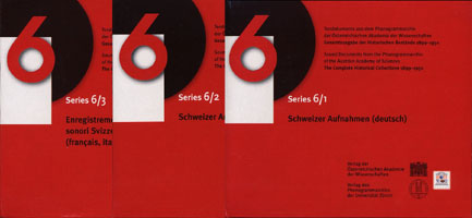 Serie 6/1-3 Schweizer Aufnahmen komplett