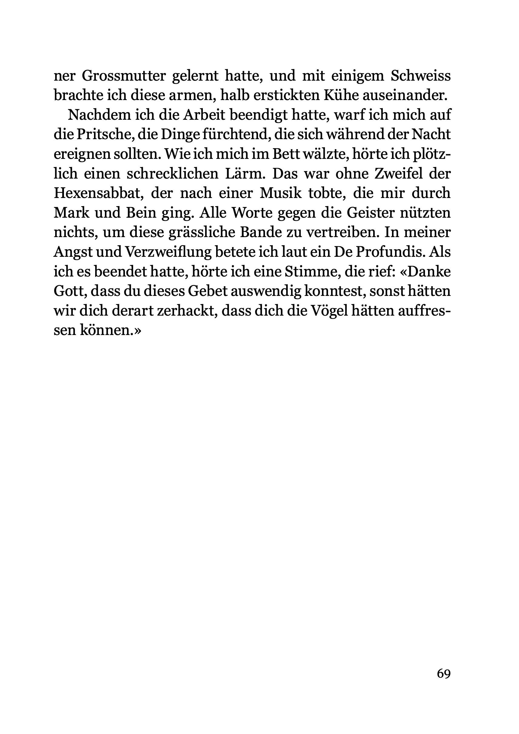 The image shows the second page of the complete transcription of the Standard German translation of the audio sample from Domat/Ems.