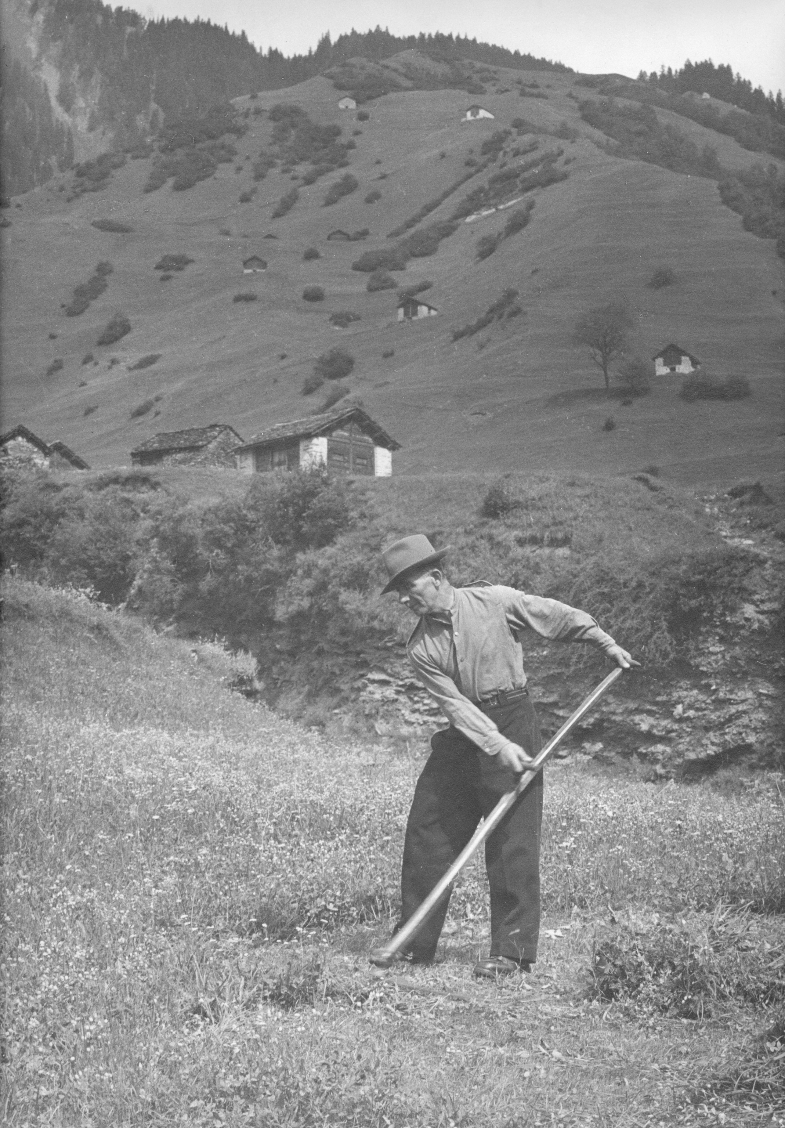 Ugo Corfù a Mulinanca di Mesocco. Fonte: Raccolta Aurelio Ciocco